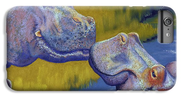 600x321 Hippopotamus Iphone 7 Plus Cases Fine Art America - Hippo Kiss Painting