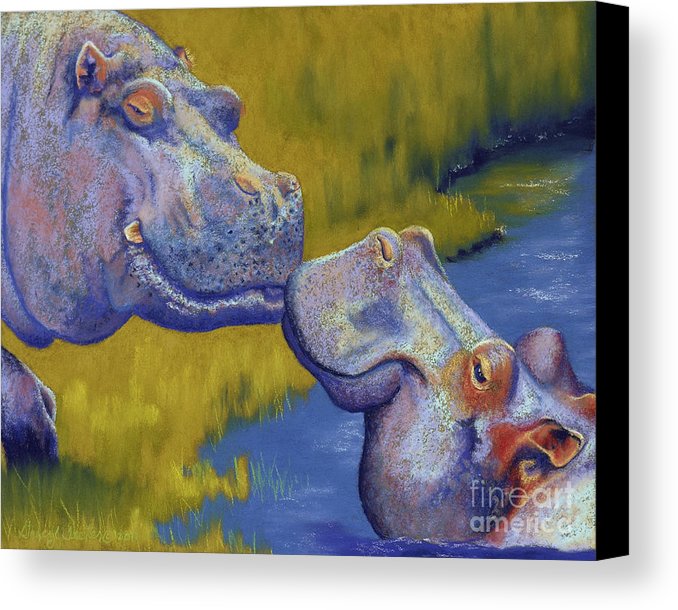 678x610 The Kiss - Hippo Kiss Painting