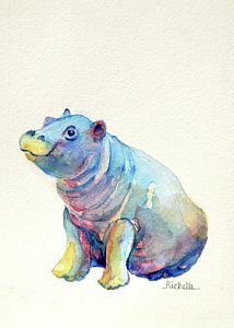 214x300 Hippo Painting - Hippo Painting
