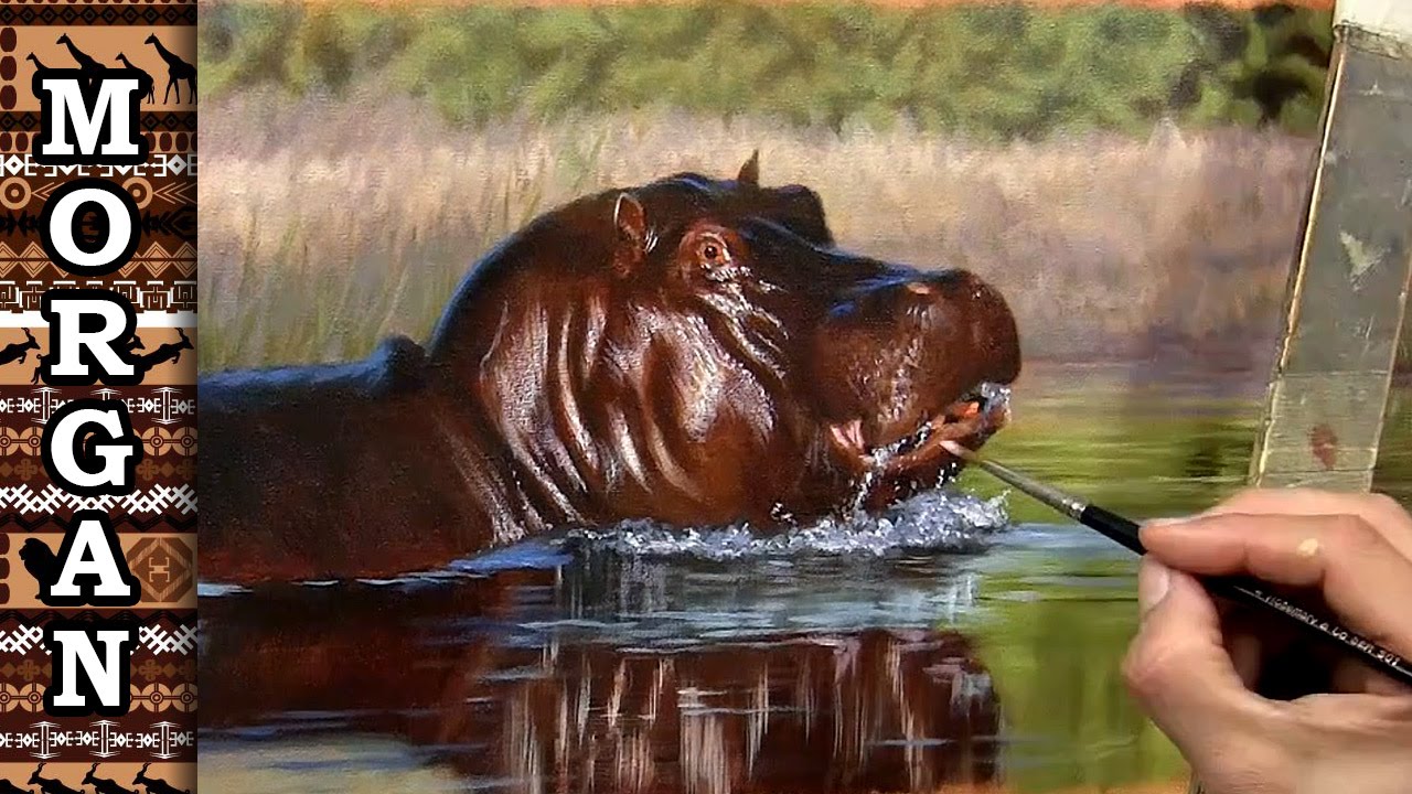 1280x720 Speed Painting - Hippo Painting