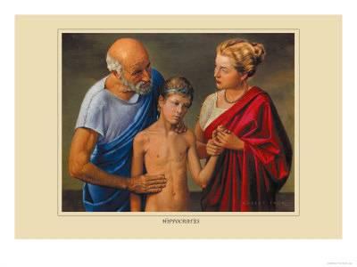 400x300 Hippocrates Art Print By Robert Thom - Hippocrates Painting