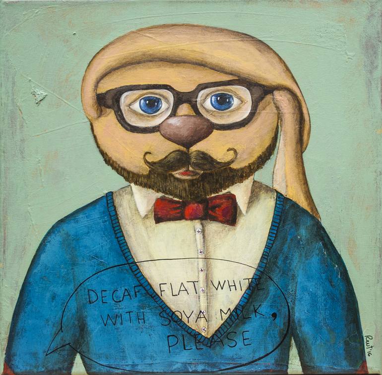 770x755 Saatchi Art Hipster Painting By Helena Alexandra Reut - Hipster Painting