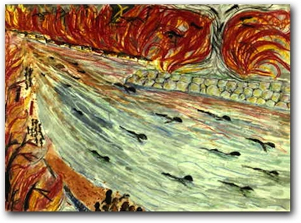 600x445 Art By Atomic Bomb Survivors In Japan - Hiroshima Painting