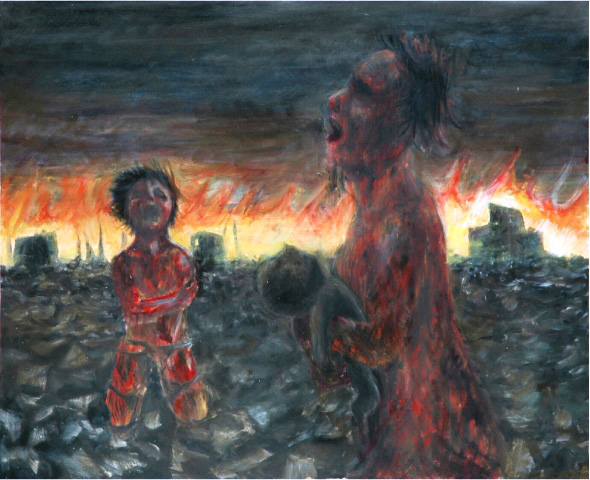 590x480 Peace Culture No.65 10 A Bomb Drawings'Project Completed - Hiroshima Painting