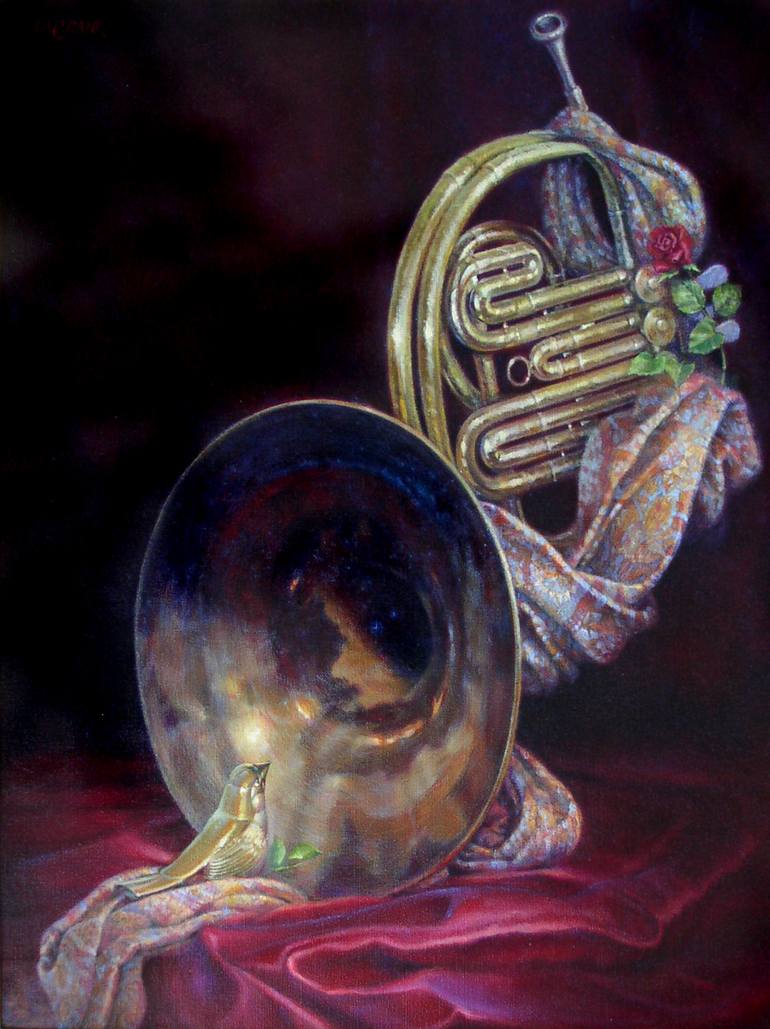 770x1029 Saatchi Art His Master's Voice Painting By Linda Crank - His Masters Voice Painting