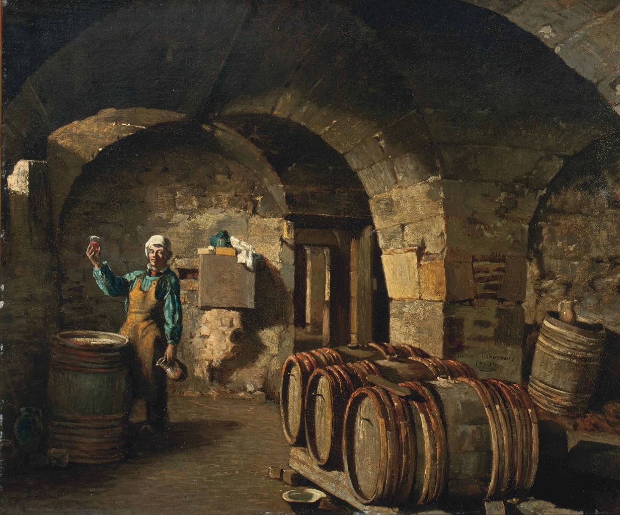 1232x1024 Historic Painting Wine By Hector Hanoteau, 1850 - Historic Painting
