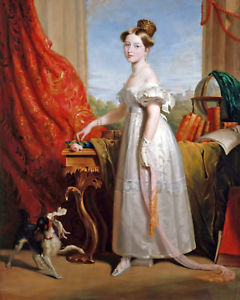 240x300 Young Queen Victoria As Girl Portrait Painting British History Art - History Of Canvas Painting