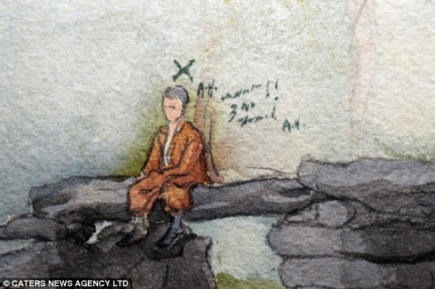 634x421 Face Of A Monster Self Portrait Of Hitler Painted When He Was - Hitler Painting