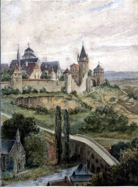 450x607 Hitler Painting View Of Laon, France, 1919, Page 1 The Mein - Hitler Painting