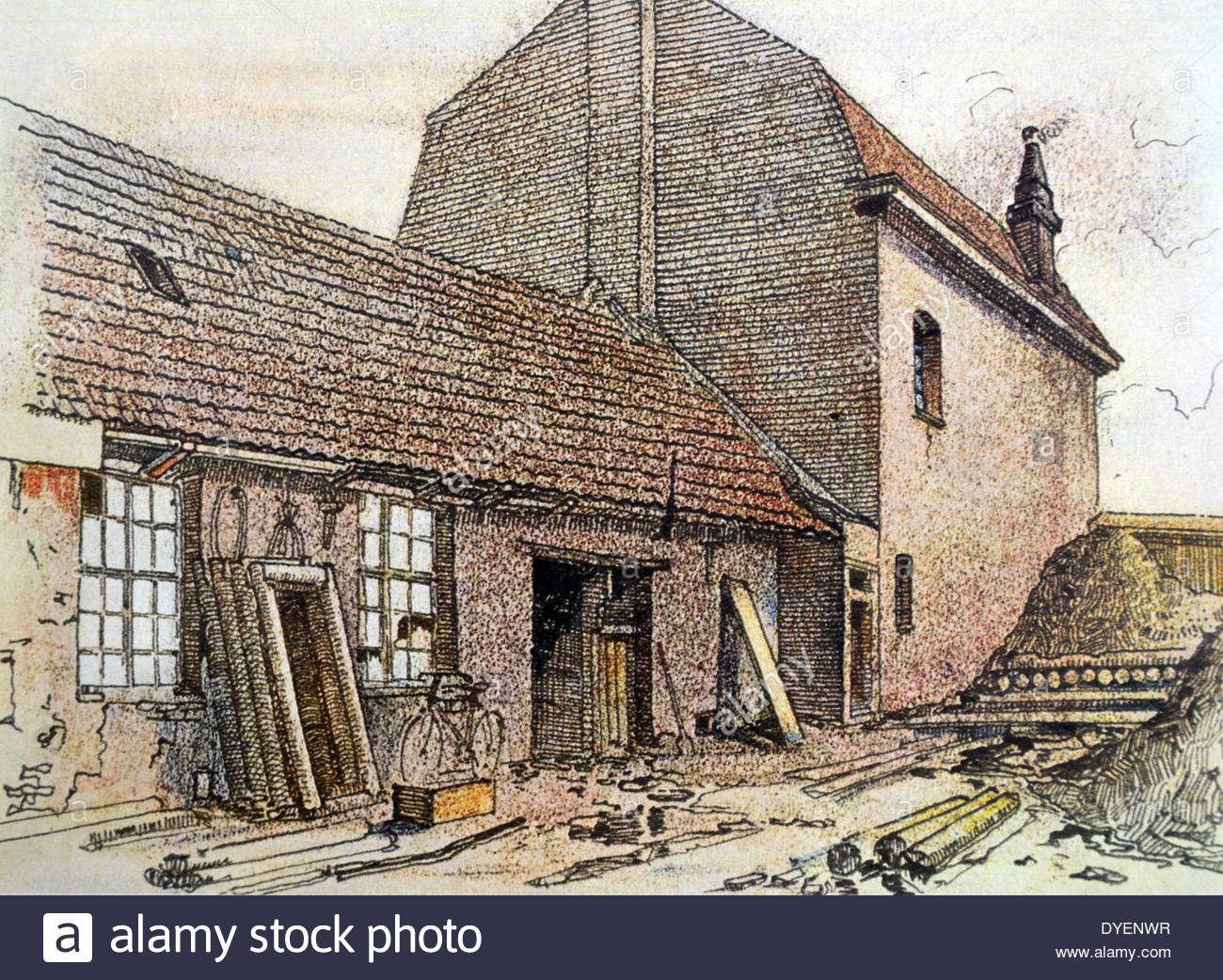 1300x1042 Painting By Adolf Hitler Painted In Flanders During World War One - Hitler Painting