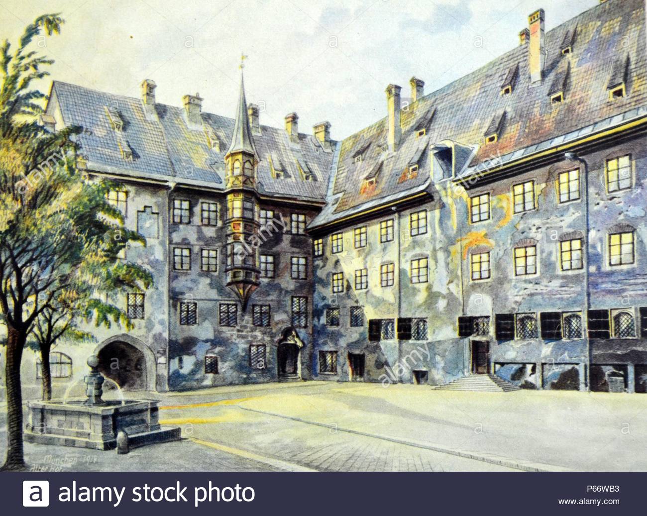 1300x1037 Painting By Adolf Hitler Painted In Munich Just Before World War - Hitler Painting