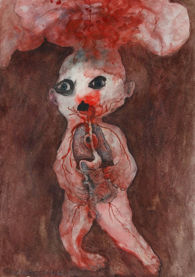 770x1093 Saatchi Art The Internal Organs Of The Baby Hitler Painting By - Hitler Painting