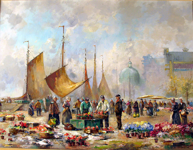 640x498 Painting On Canvas By Well Listed German Artist Klaus Richter - Hitler Painting Price