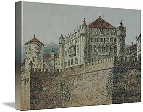 463x363 Wall Art Print Entitled Adolf Hitler Painting Castle - Hitler Painting Prints