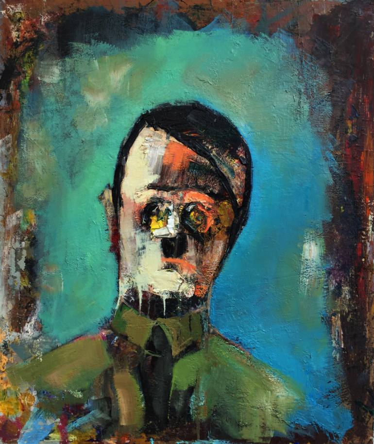 770x915 Saatchi Art Hitler 1 (The Face Of Hell) Painting By Abkorovits Robert - Hitler Painting Prints