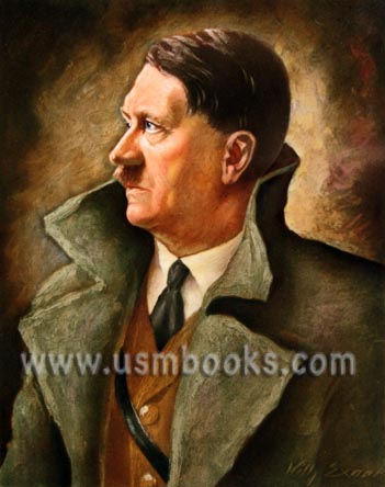 351x444 Hitler Plaque By Rosenthal Porcelain - Hitler Portrait Painting