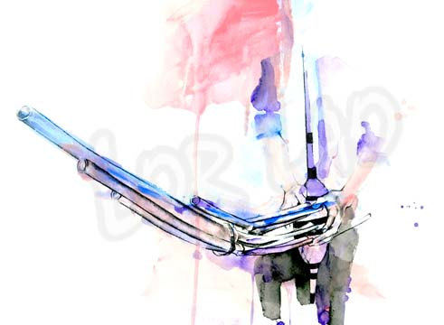 491x360 Hmong Art Painting Watercolor Man Qeej Music - Hmong Art Painting