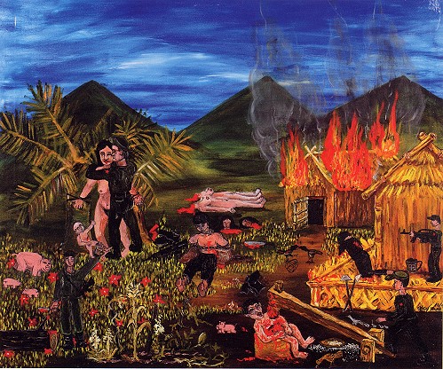 499x416 The Consquences - Hmong Painting