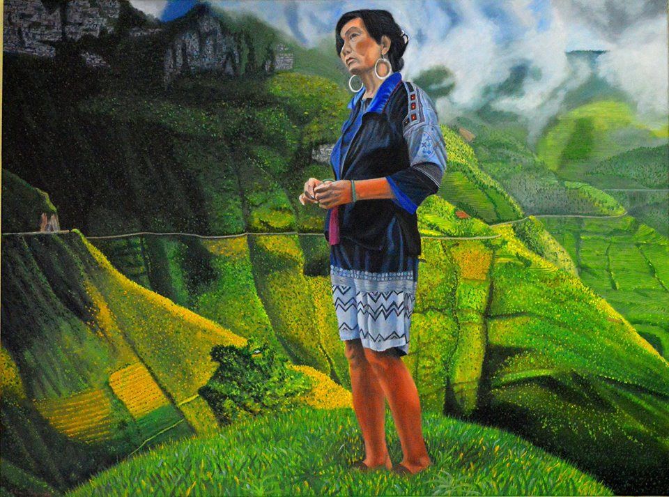 960x713 30x40 Painting, Wall Art, Hmong Art, Hill Tribe, Original Painting - Hmong Painting