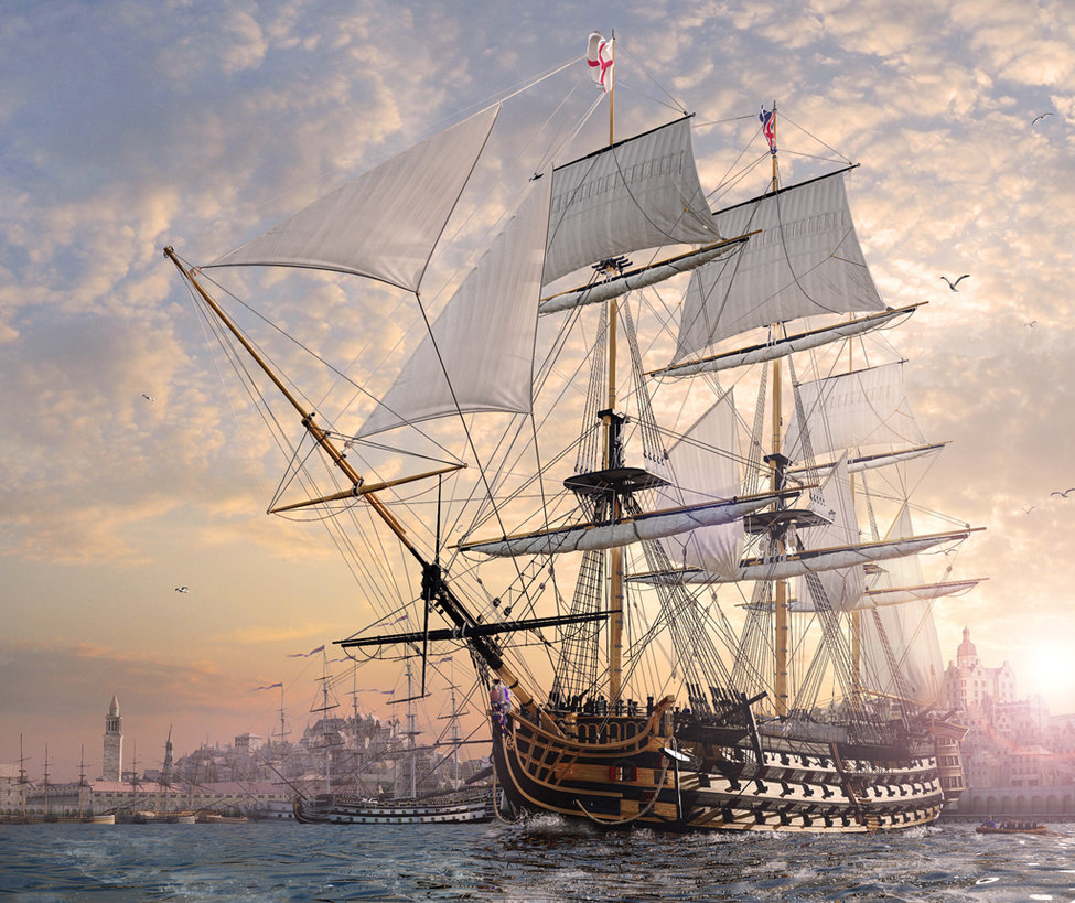 975x819 Hms Victory By Dmitriy Mir - Hms Victory Painting