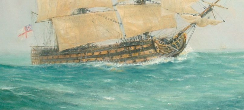 808x366 Hms Victory Paintings - Hms Victory Painting