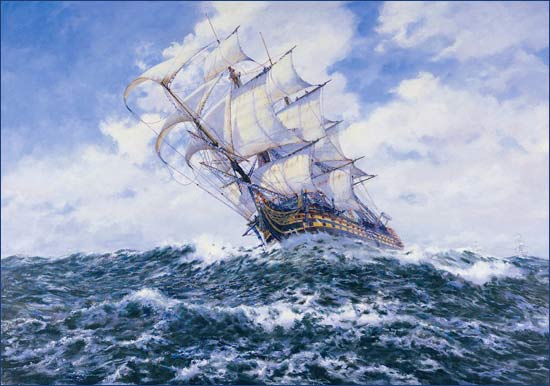 550x386 Mike Haywood's Artwork - Hms Victory Painting