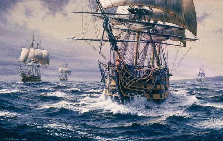 738x465 Salvager To Search Wreck Of 18th Century Ship In English Channel - Hms Victory Painting