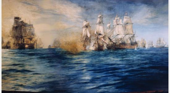 550x303 Wyllies' Panorama Painting - Hms Victory Painting