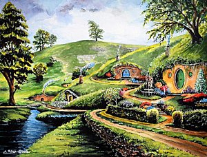 300x228 Hobbit Holes Art Fine Art America - Hobbit Hole Painting