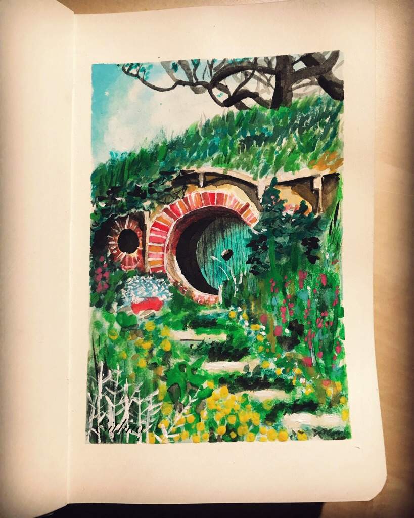 819x1024 Hobbit Hole Art Amino - Hobbit Hole Painting