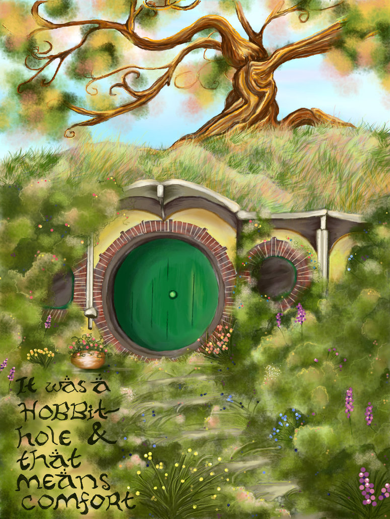 774x1031 It Was A Hobbit Hole By Gwydionart - Hobbit Hole Painting