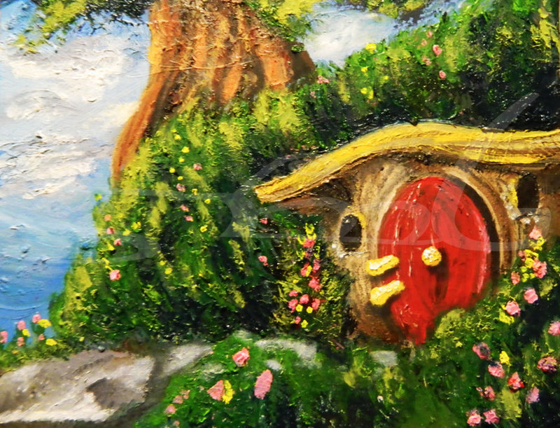 800x611 Hobbit Hole By Missmachineart - Hobbit Hole Painting