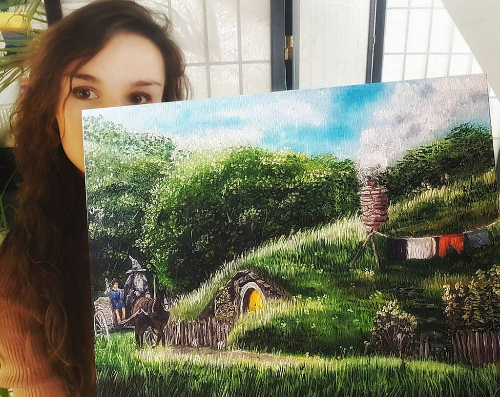 1024x814 Lord Of The Rings - Hobbit Painting