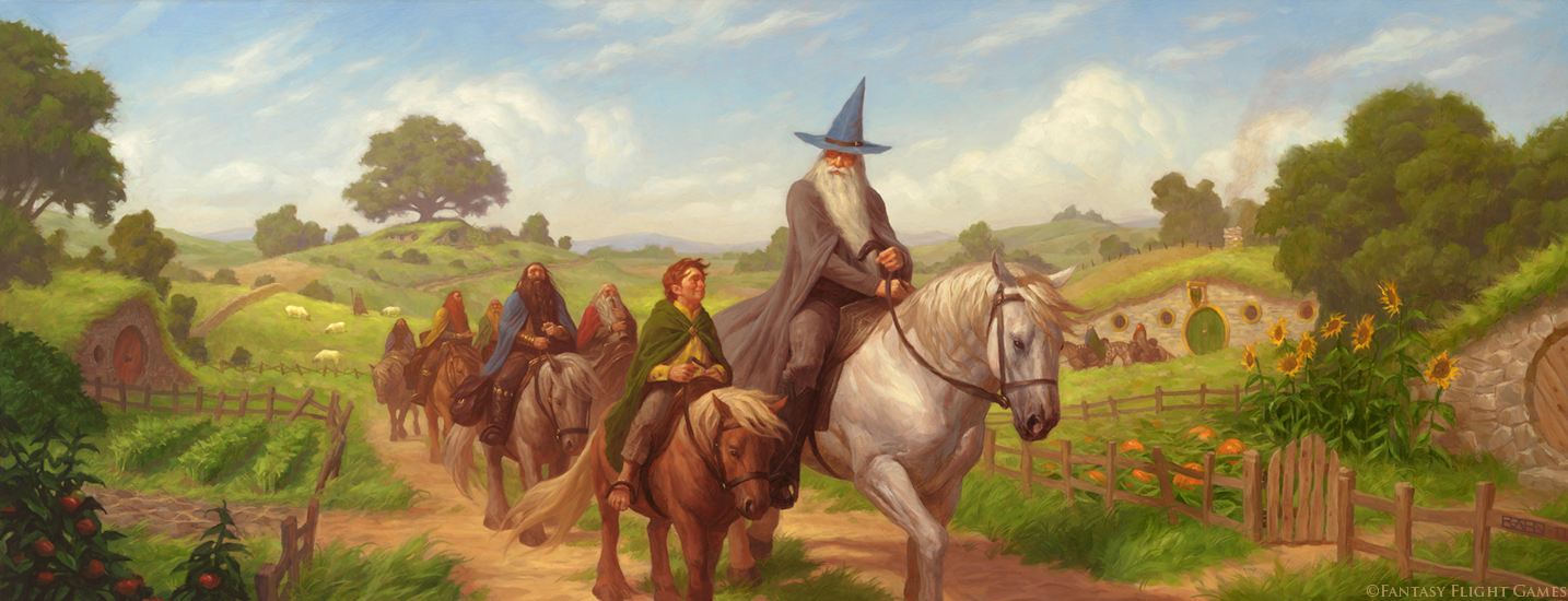 1434x550 The Hobbit As Depicted In Art Over The Decades Lord Of The Rings - Hobbit Painting