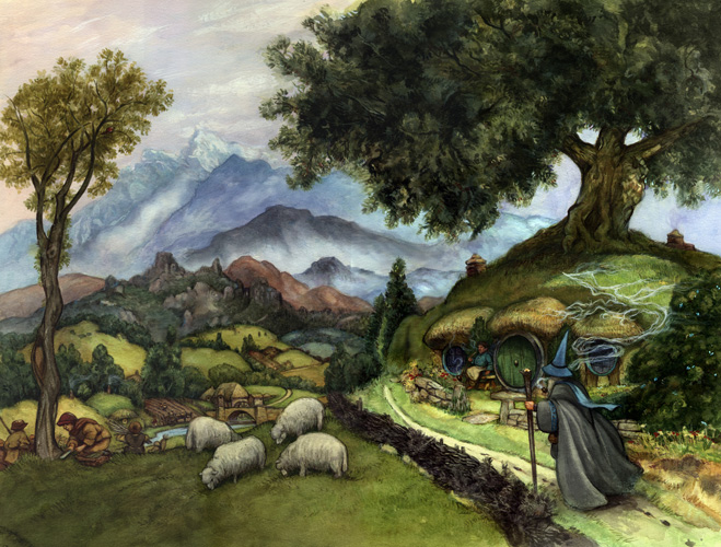 659x500 David T. Wenzel - Hobbit Painting