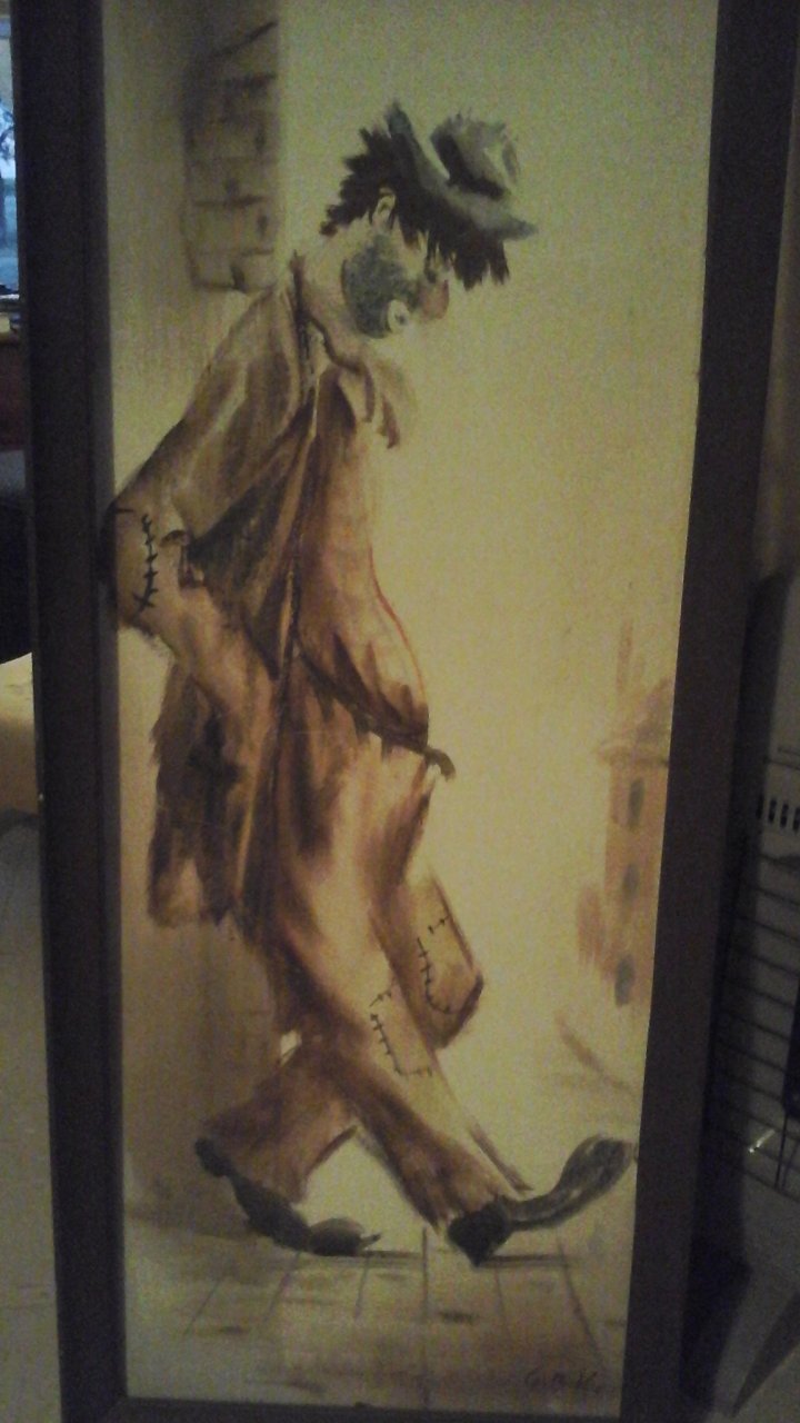 720x1280 I Am Researching A Oil I Think Of A Hobo Clown Painting Signed - Hobo Painting