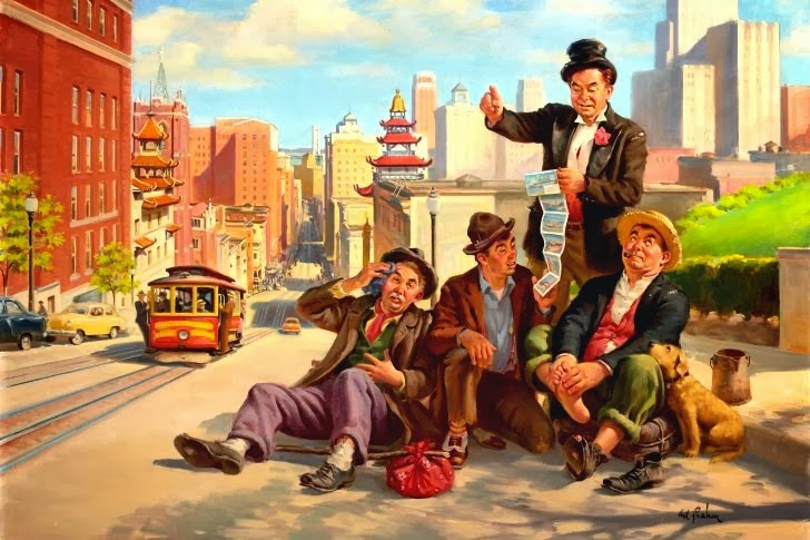 728x485 Art Now And Then Art Frahm - Hobo Painting