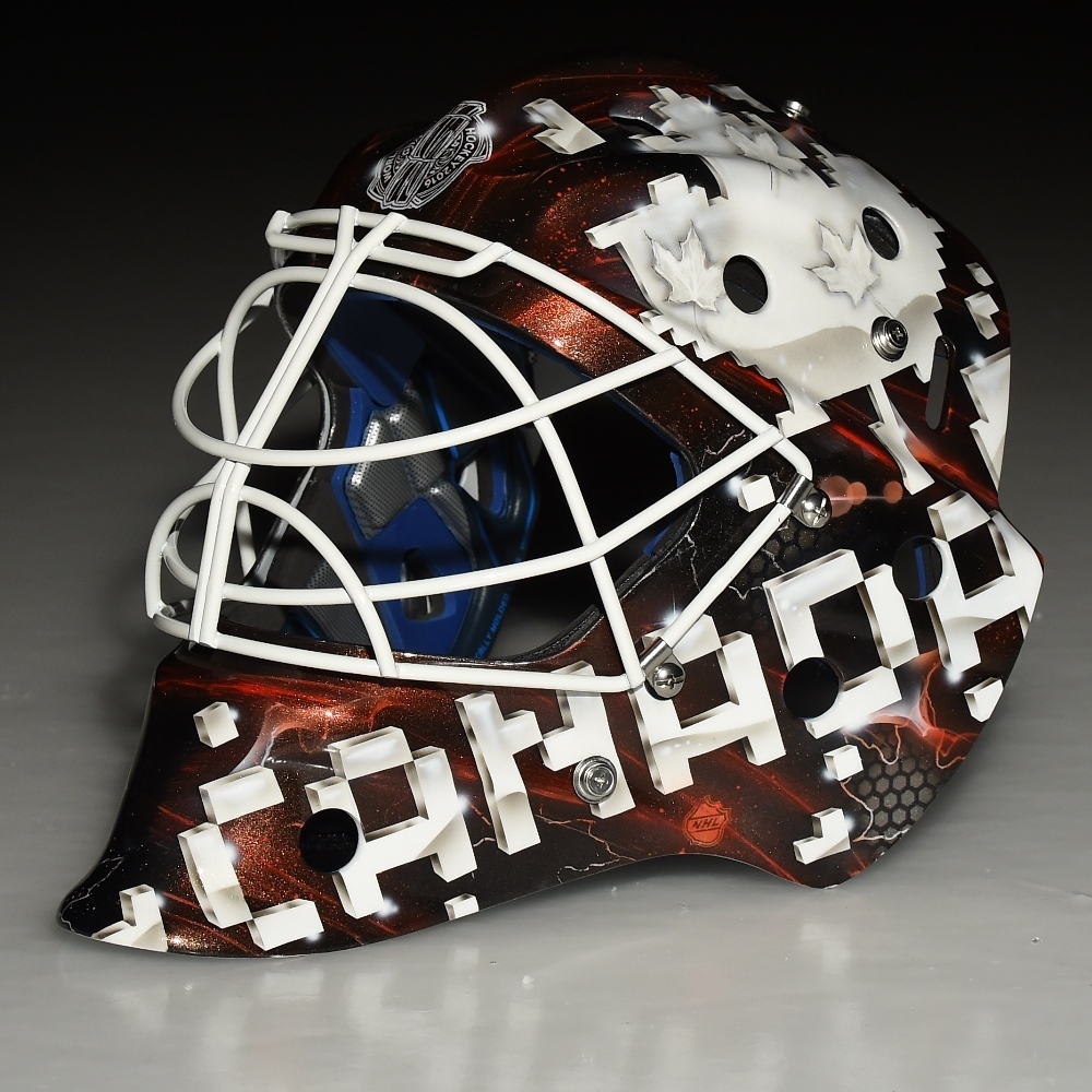 1000x1000 Custom Painted 2016 World Cup Of Hockey Goalie Mask - Hockey Goalie Painting