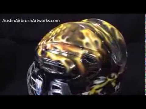 480x360 How To Airbrush A Hockey Helmet Queen's University Belfast - Hockey Helmet Painting