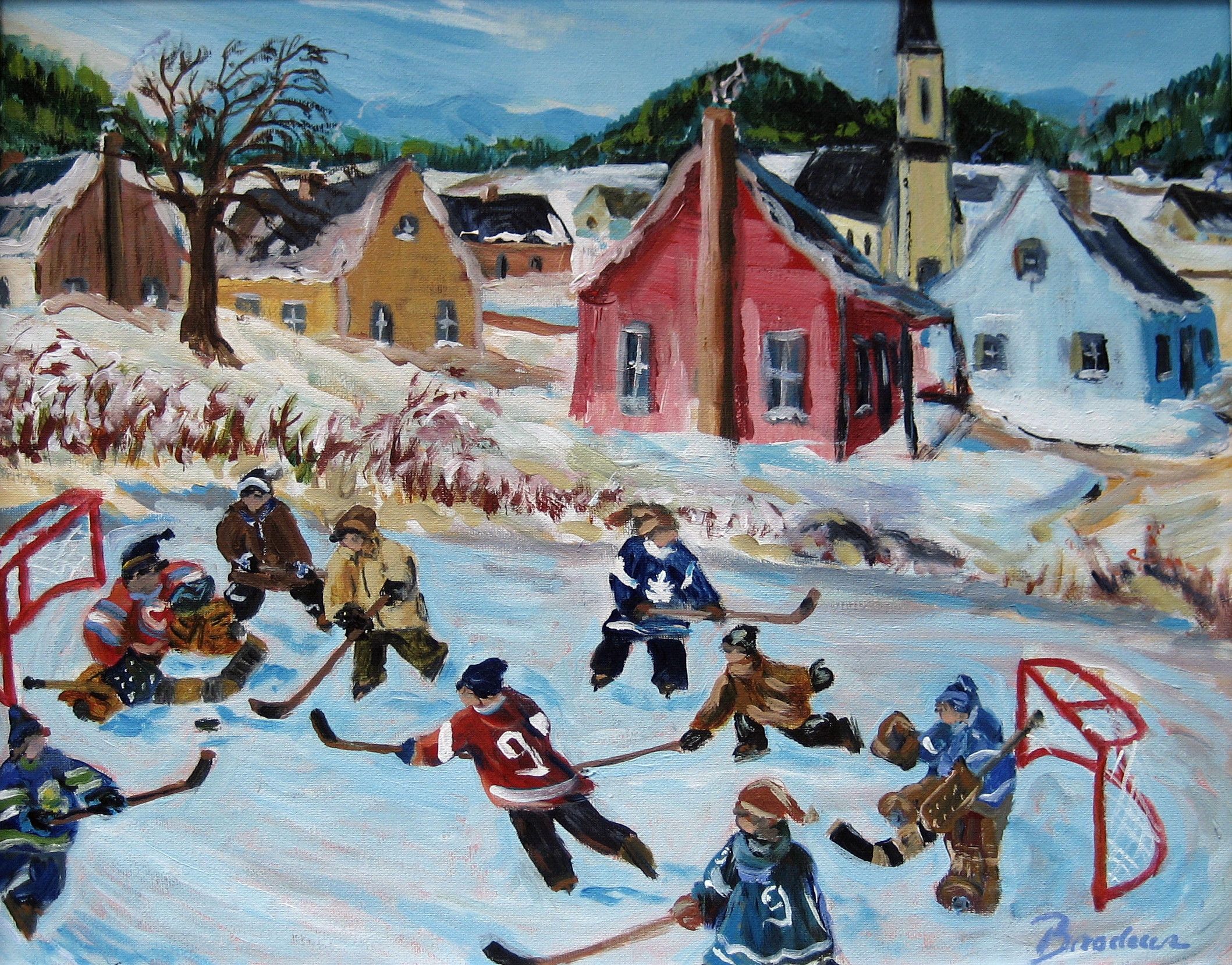 2117x1658 Hockey Painting Peinture - Hockey Painting