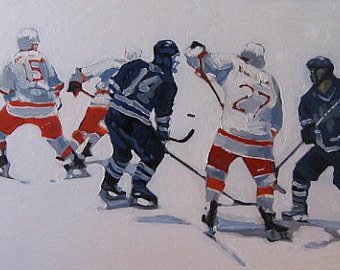 340x270 Hockey Painting Etsy - Hockey Painting