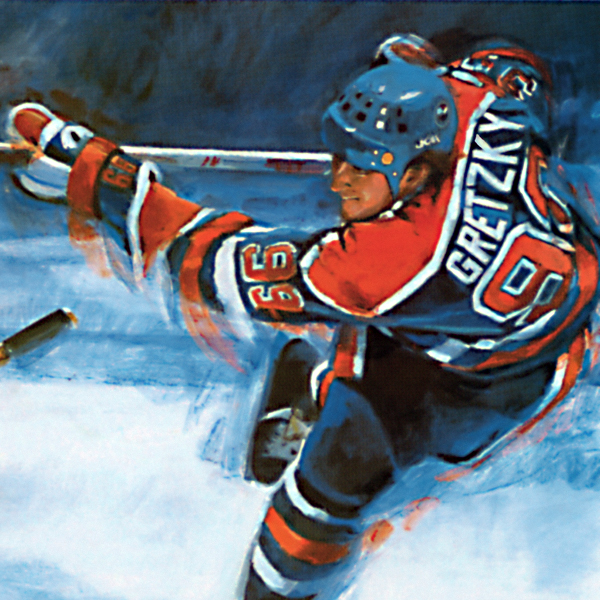 600x600 Slap Shot - Hockey Painting
