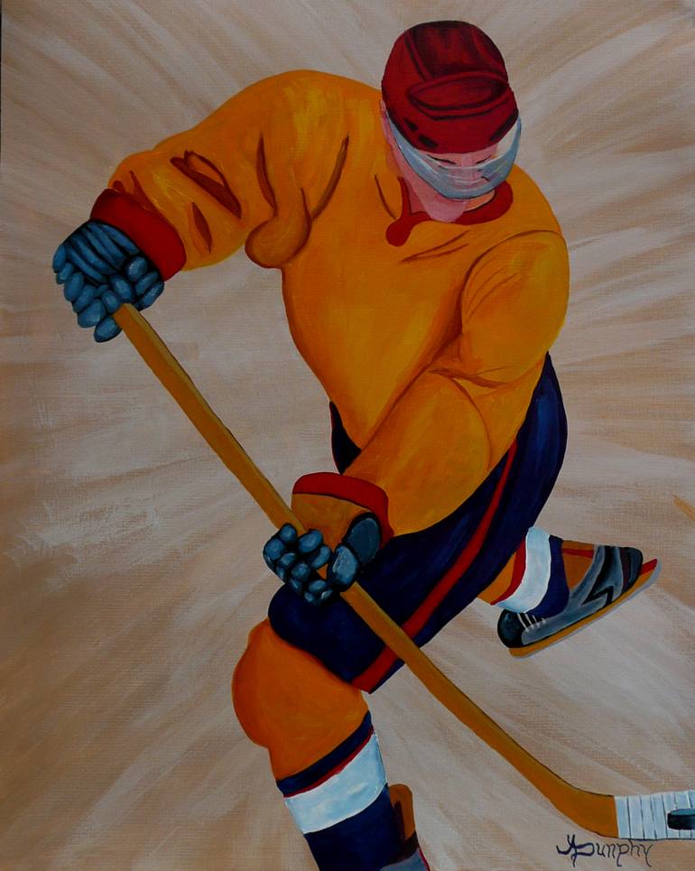 770x965 Saatchi Art Hockey Painting By Anthony Dunphy - Hockey Painting