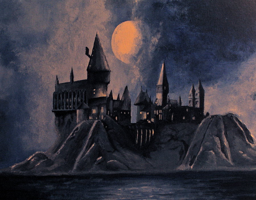 900x704 Hogwarts Castle By Maroin - Hogwarts Castle Painting