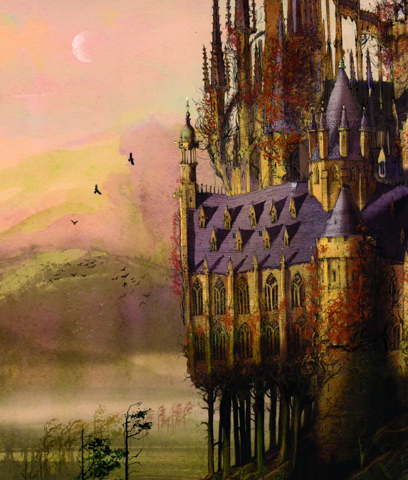817x960 Jim Kay's Interpretation Of The Hogwarts Castle Harry Potter Fan - Hogwarts Castle Painting