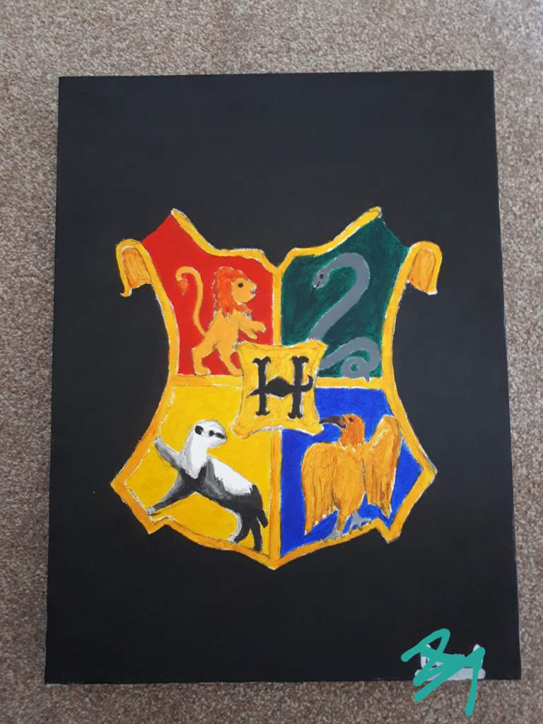 768x1024 Hogwarts Crest Painting Harry Potter Amino - Hogwarts Crest Painting