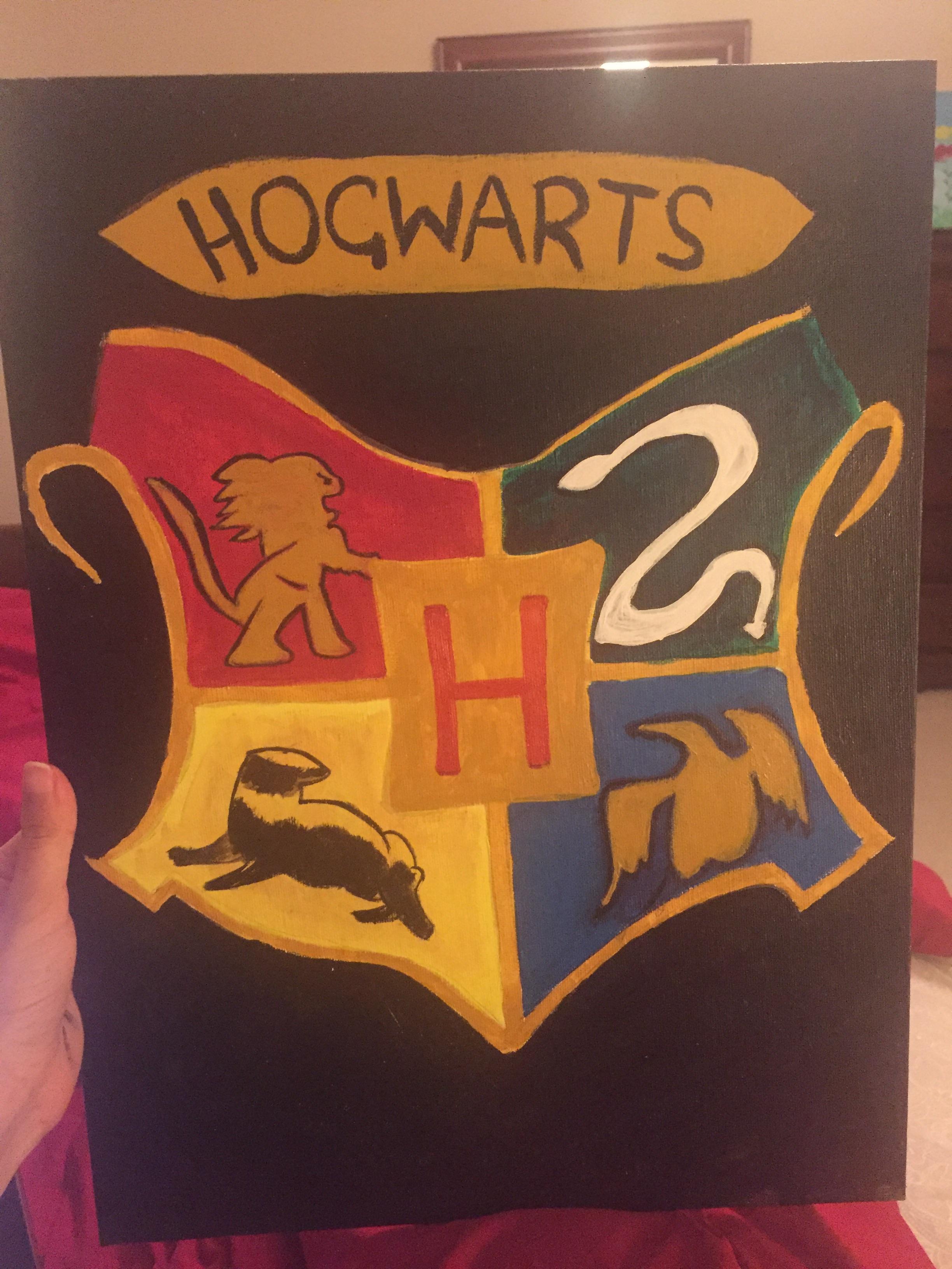 2448x3264 My Amateur Painting Of The Hogwarts Crest! Not The Best But I'M - Hogwarts Crest Painting