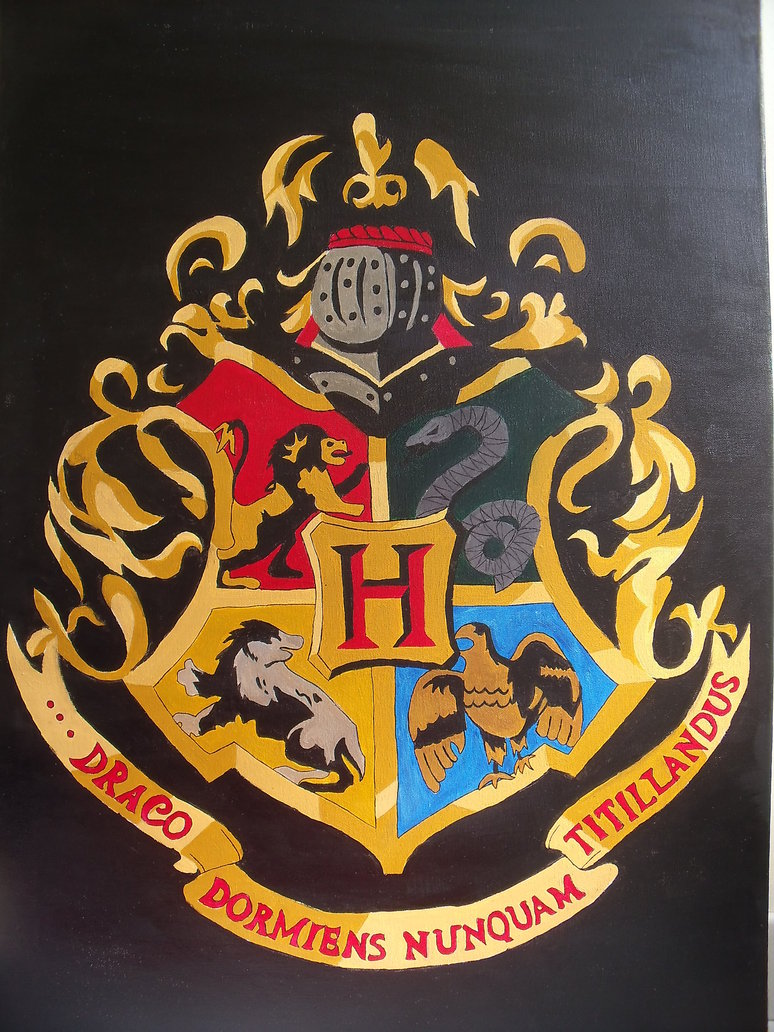 774x1032 The Hogwarts Crest By Cottoncandy11 - Hogwarts Crest Painting
