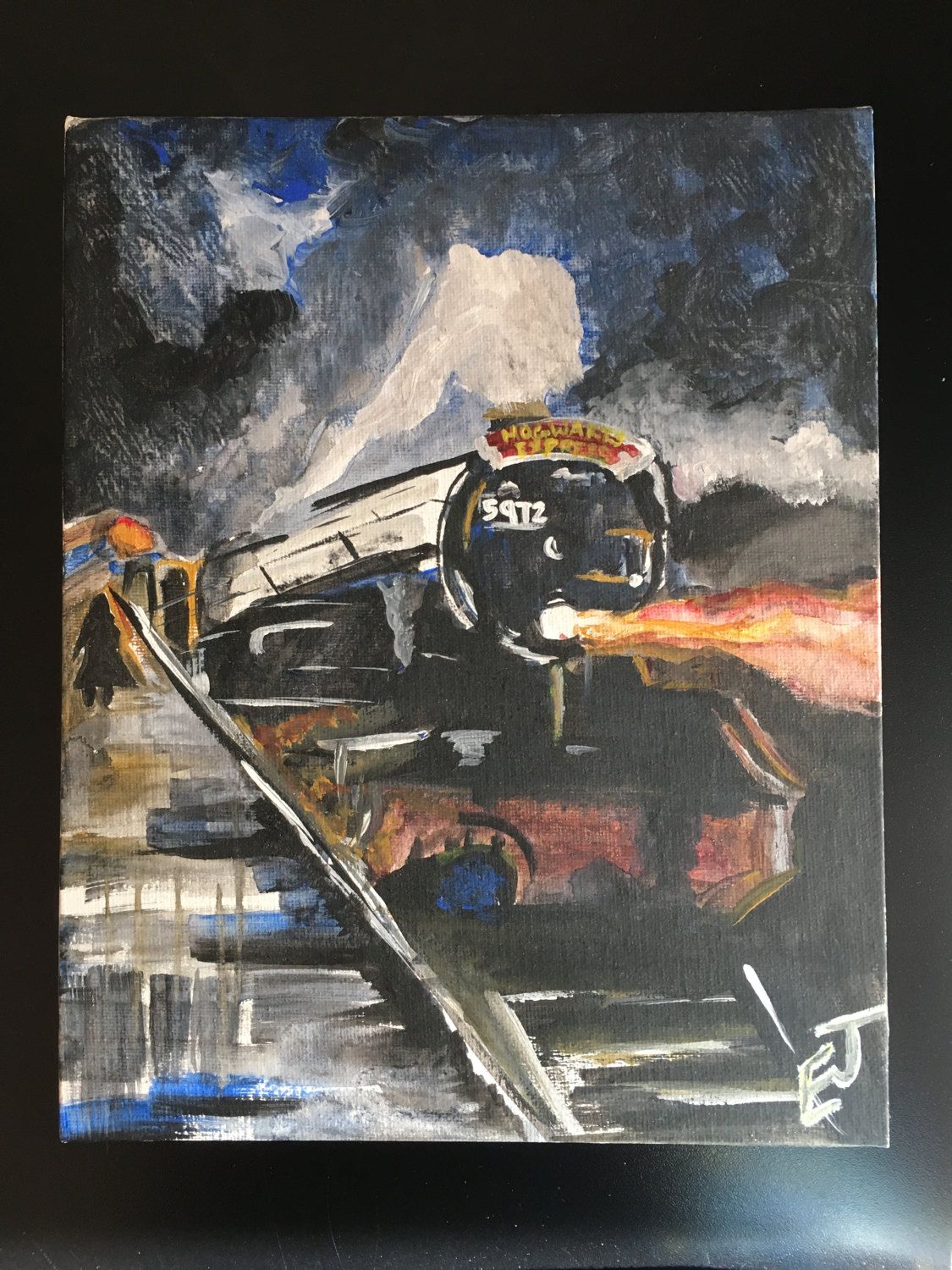 1125x1500 Hogwarts Express Painting By Artshopbye On Etsy Art - Hogwarts Express Painting