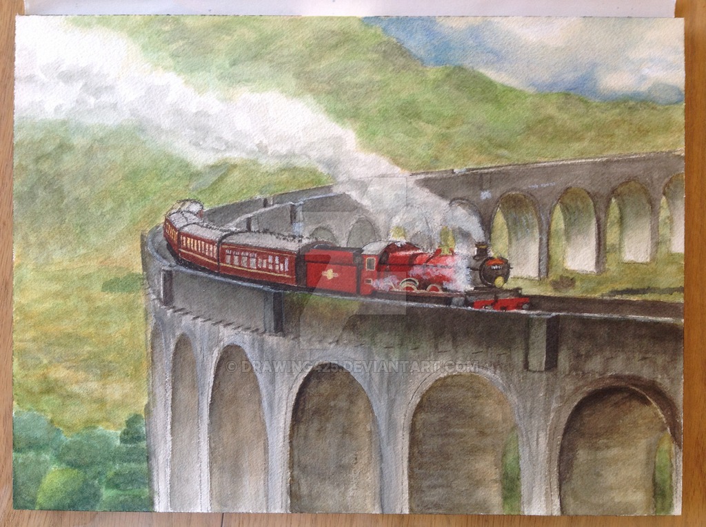 1024x765 Hogwarts Express By Drawing425 - Hogwarts Express Painting